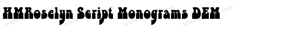 HMRoselyn Script Monograms DEMO字体转换